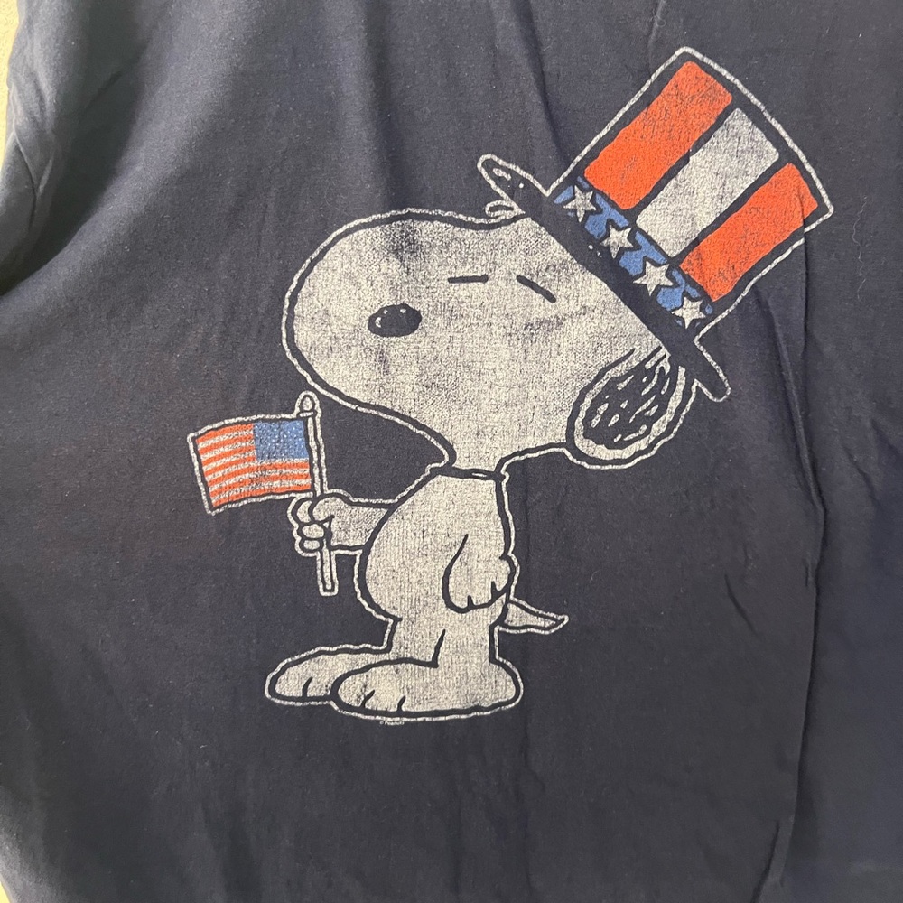 Navy Blue Snoopy Shirt Size XL
